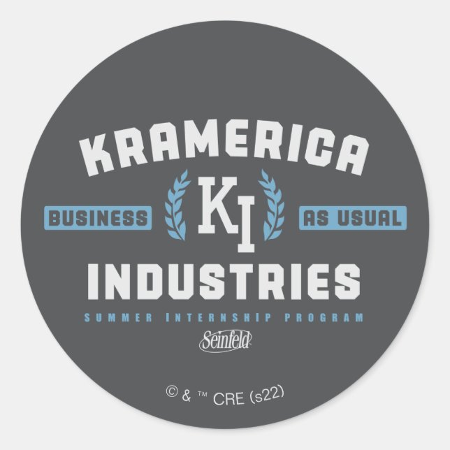 Seinfeld | Kramerica Industries Classic Round Sticker (Front)
