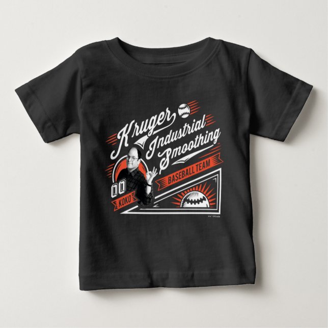 Seinfeld | Kruger Industrial Baseball Team Baby T-Shirt (Front)