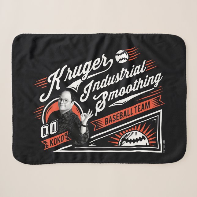 Seinfeld | Kruger Industrial Baseball Team Sherpa Blanket (Front (Horizontal))
