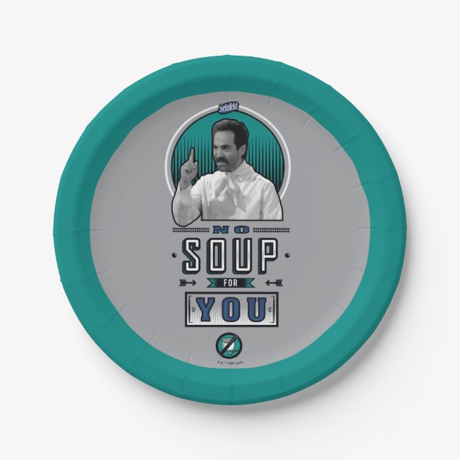 Seinfeld | No Soup For You Graphic Paper Plate (Front)