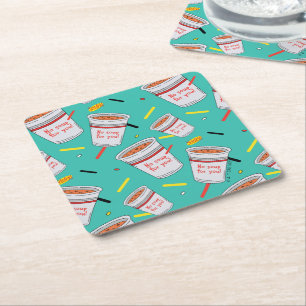 Seinfeld   No Soup For You Pattern Square Paper Coaster
