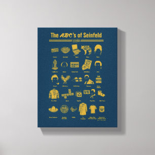 Seinfeld   The ABC's of Seinfeld Infographic Canvas Print