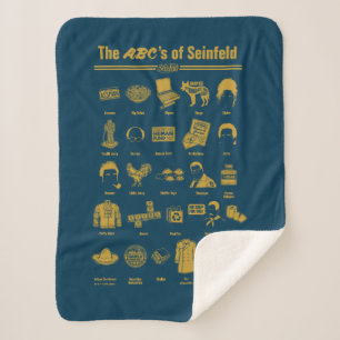 Seinfeld The ABC's of Seinfeld Infographic Sherpa Blanket