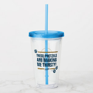 Seinfeld   "These Pretzels" Typography Graphic Acrylic Tumbler