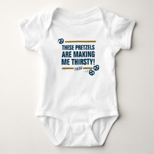 Seinfeld   "These Pretzels" Typography Graphic Baby Bodysuit