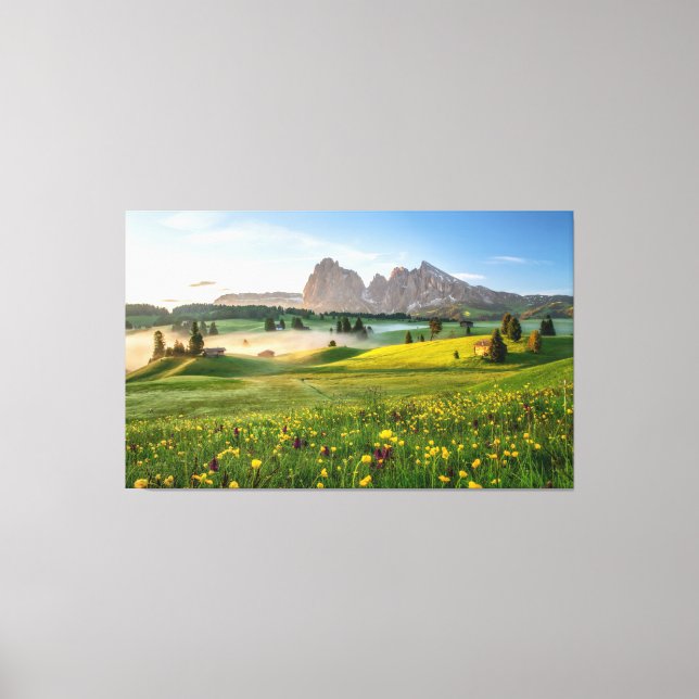 Seiser Alm, Dolomite Alps, Italy Canvas Print (Front)