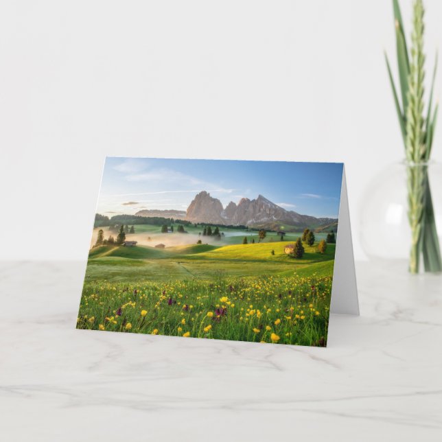 Seiser Alm, Dolomite Alps, Italy Card (Front)
