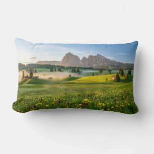 Seiser Alm, Dolomite Alps, Italy Lumbar Pillow