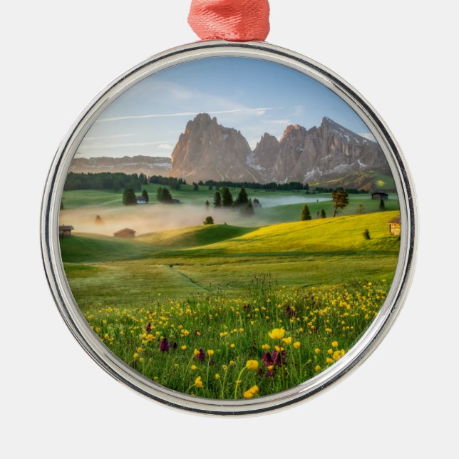 Seiser Alm, Dolomite Alps, Italy Metal Ornament (Front)