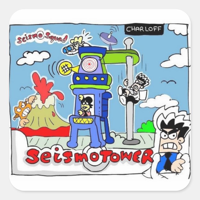 SeismoSquad SeismoTower Sticker (Front)