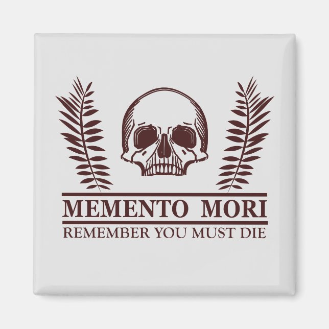 Seize the Day Memento Mori skull Magnet (Front)