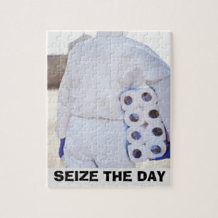 SEIZE THE DAY PANDEMIC HAZMAT TOILET PAPER JIGSAW PUZZLE