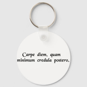 Seize the day, trust as little as possible...... keychain