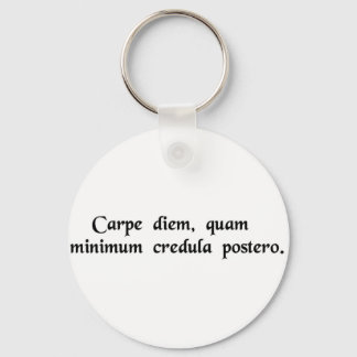 Seize the day, trust as little as possible...... keychain