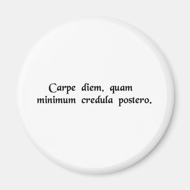 Seize the day, trust as little as possible...... magnet (Front)