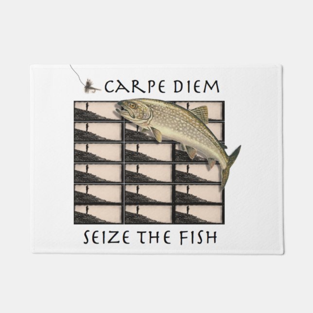 Seize the Fish Fisherman Doormat (Front)