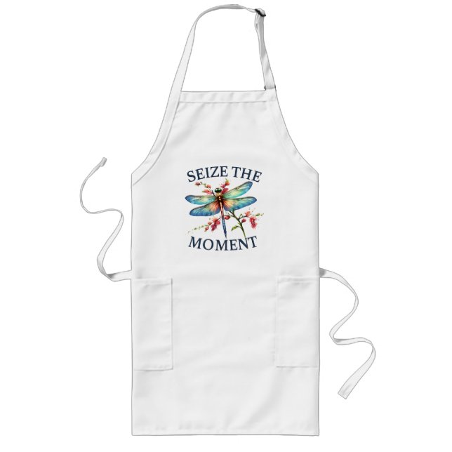 Seize The Moment - Artistic Dragonfly Long Apron (Front)