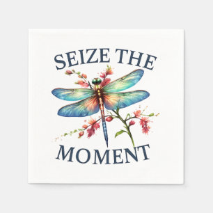 Seize The Moment - Artistic Dragonfly Napkin