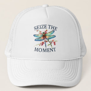 Seize The Moment - Artistic Dragonfly Trucker Hat