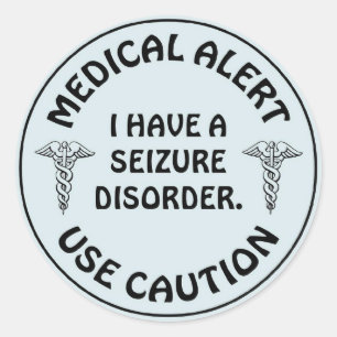 SEIZURE DISORDER CLASSIC ROUND STICKER