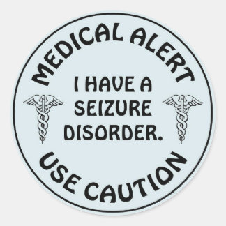 SEIZURE DISORDER CLASSIC ROUND STICKER