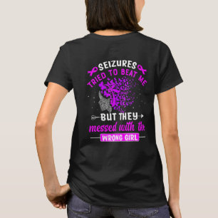 Seizures tried to beat me Epilepsy Awareness Butte T-Shirt