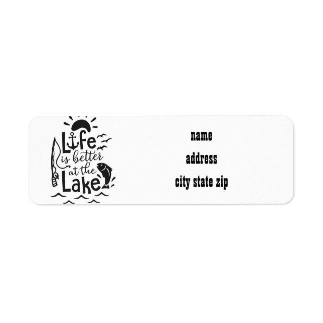 **SÉJOUR AU LAC**ÉTIQUETTE D'ADRESSE DE RETOUR (Devant)