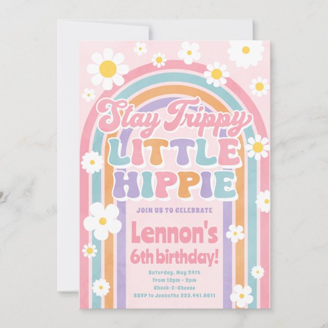 Séjour Trippy Petite Hippie Invitation Anniversair (Devant)
