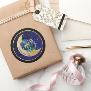 SÉJOURNEZ CHEZ WILD MOON CHILD chien Stickers