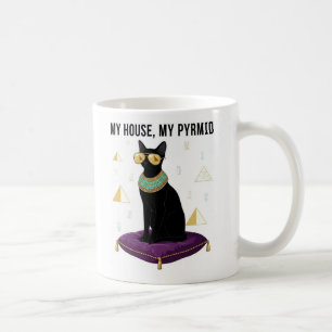 Sekhment Egyptian Cat Bastet - My House My Pyramid Coffee Mug