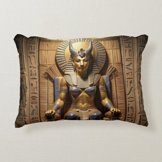 Sekhmet – Lion-Headed War Goddess Accent Pillow (Front)
