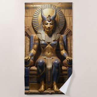 Sekhmet – Lion-Headed War Goddess Beach Towel