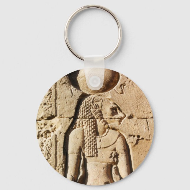 Sekhmet Lioness Hieroglyphic Keychain (Front)