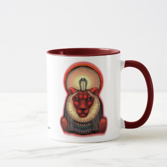 Sekhmet Mug White, 11oz. (Right)