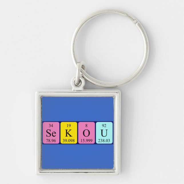 Sekou periodic table name keyring (Front)