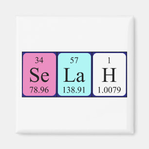 Selah periodic table name magnet