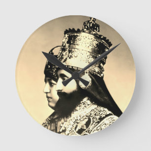 Selassie I Jah Rastafari Rasta Reggae Livity Roots Round Clock