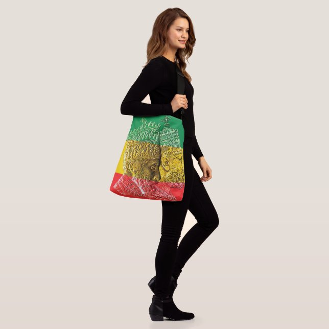 Selassie Menelik Grand Sac fourre-tout Corps Croix (Sur le modèle)