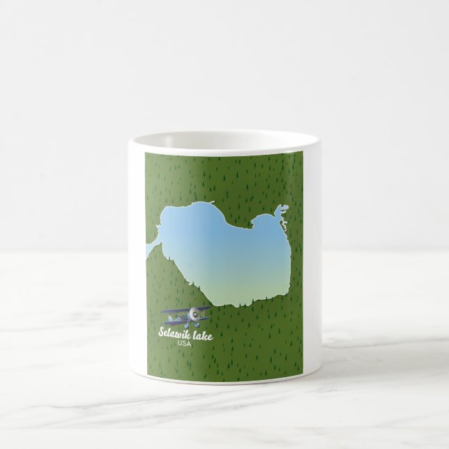 Selawik lake Alaska map Coffee Mug (Center)