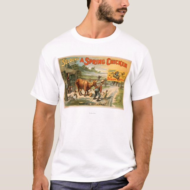Selden's Funny Farce, A Spring Chicken Play T-Shirt (Front)