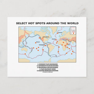 Select Hot Spots Around The World Postcard