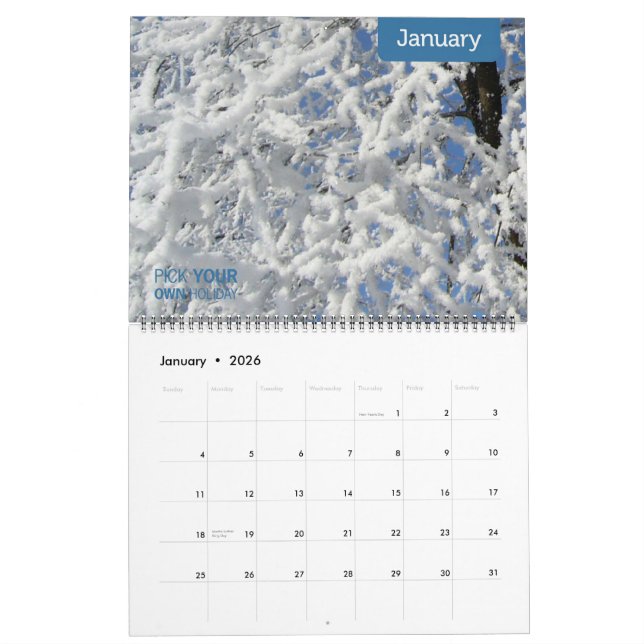 Sélection 2012 votre propre calendrier de vacances (Jan 2026)