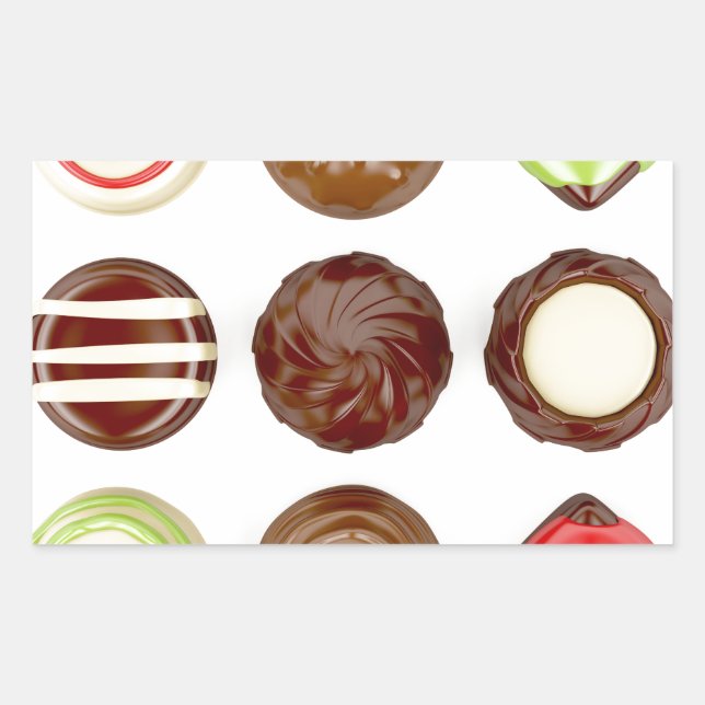 Selection of chocolate candies sticker (Front)