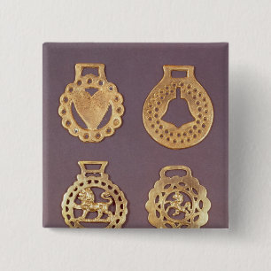 Selection of horse brasses 2 inch square button