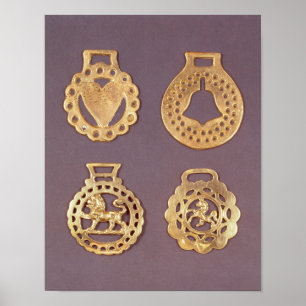 Selection of horse brasses poster