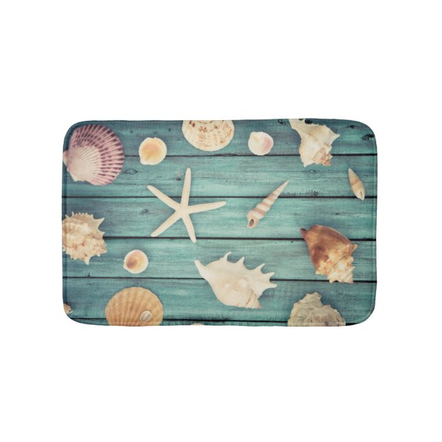 Selection Of Seashells Bath Mat (Front)