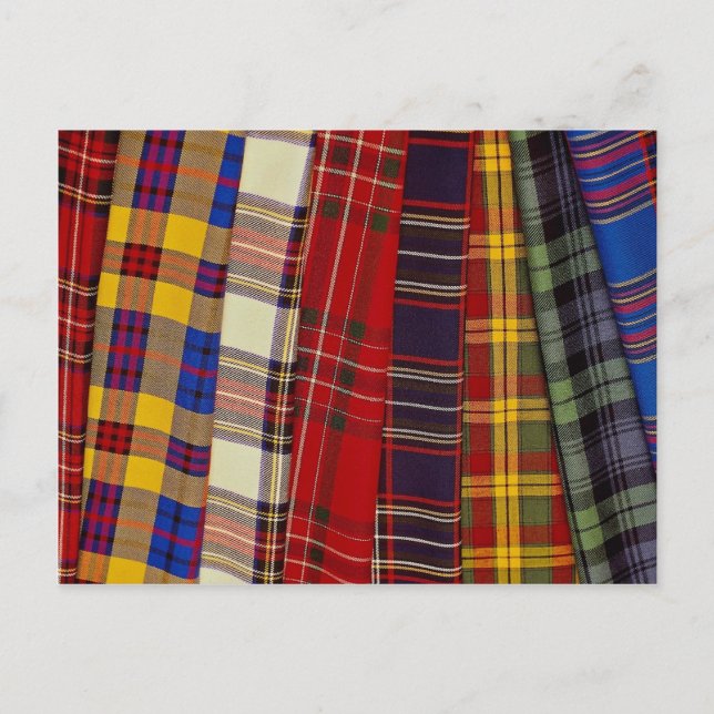 Selection of tartans postcard (Front)