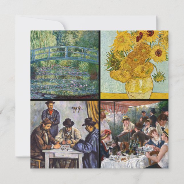 Selection of various impressionist masterpieces invitation (Front)