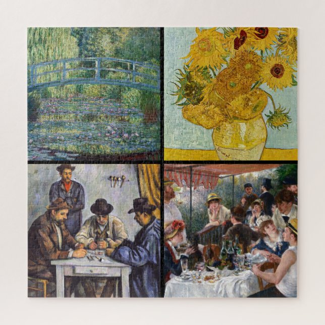 Selection of various impressionist masterpieces jigsaw puzzle (Vertical)