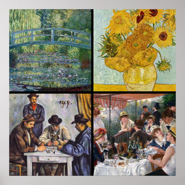 Selection of various impressionist masterpieces poster (Front)